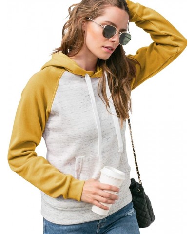 Womens Long Sleeve Fleece Pullover Hoodie Sweatshirts Awohol168_mustard $17.20 Hoodies & Sweatshirts