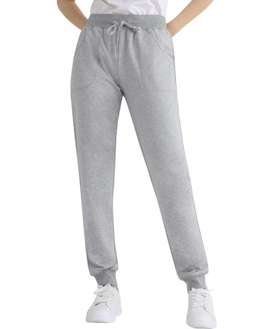 Women's Cotton Jersey Pocket Joggers Oxford Gray $20.05 Activewear