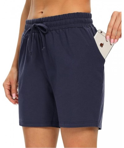 2-Pack Lounge Sleep Shorts for Women Soft Women's Casual Drawstring Sleep Shorts with Pockets Elastic Waisted Navy $12.60 Shorts