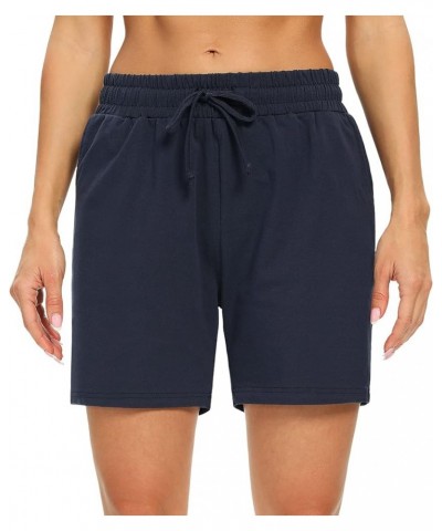 2-Pack Lounge Sleep Shorts for Women Soft Women's Casual Drawstring Sleep Shorts with Pockets Elastic Waisted Navy $12.60 Shorts