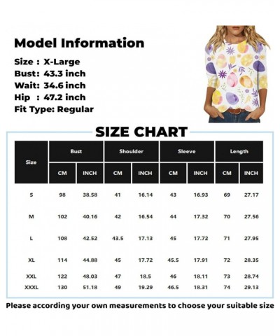 Easter Shirts for Women,2024 Women's Fashion Tees Casual Crewneck 3/4 Sleeve Loose Cute T Shirt Ladies Top 2-green $8.27 T-Sh...