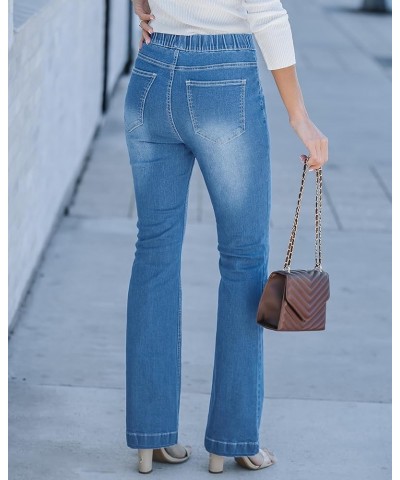 Pull On Jeans for Women High Waisted Stretchy Flare Elastic Waist Bootcut Denim Pants Boot Cut Jean Medium Blue $19.80 Jeans