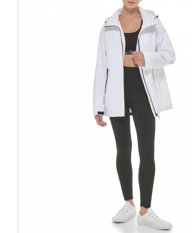 Women's Wind Breaker Performance Running Jacket, White $38.88 Jackets