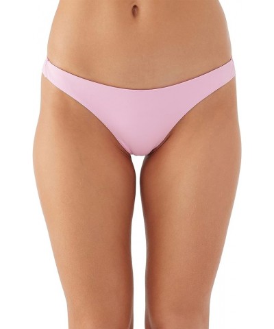 Women's Hermosa Bikini Bottoms - Skimpy Coverage Women's Bathing Suit Bottom with High Rise Fit Pink | Saltwater Solids Hermo...