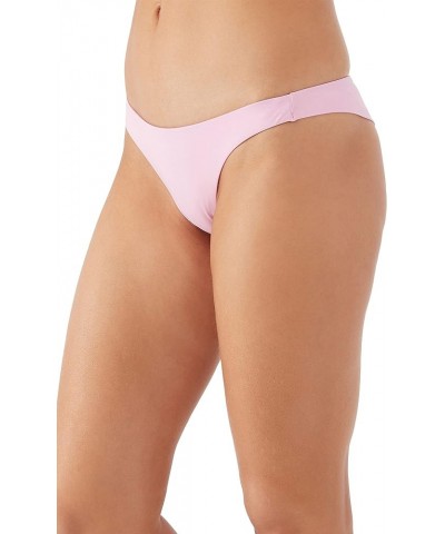 Women's Hermosa Bikini Bottoms - Skimpy Coverage Women's Bathing Suit Bottom with High Rise Fit Pink | Saltwater Solids Hermo...