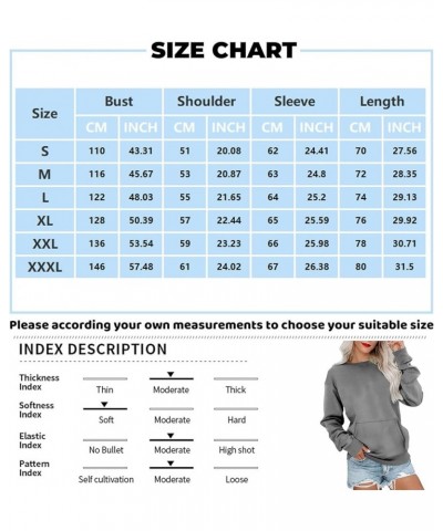 Womens Long Sleeve Sweatshirt Casual Crewneck Cute Loose Soft Pullover Tops Fall Fashion Lightweight Sweatshirt E Dark Gray $...