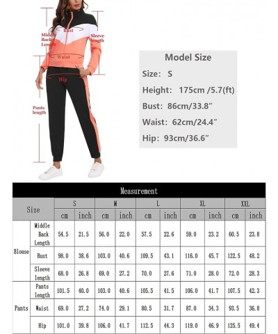 Women's Tracksuit Set 2 Piece Sweatsuit Outfits Long Sleeve Zip Up Lounge Jogger Set with Pocket Salmon Pink $24.74 Activewear