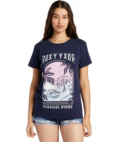 Women's Boyfriend Crew T-Shirt Mood Indigo 232 $15.05 T-Shirts