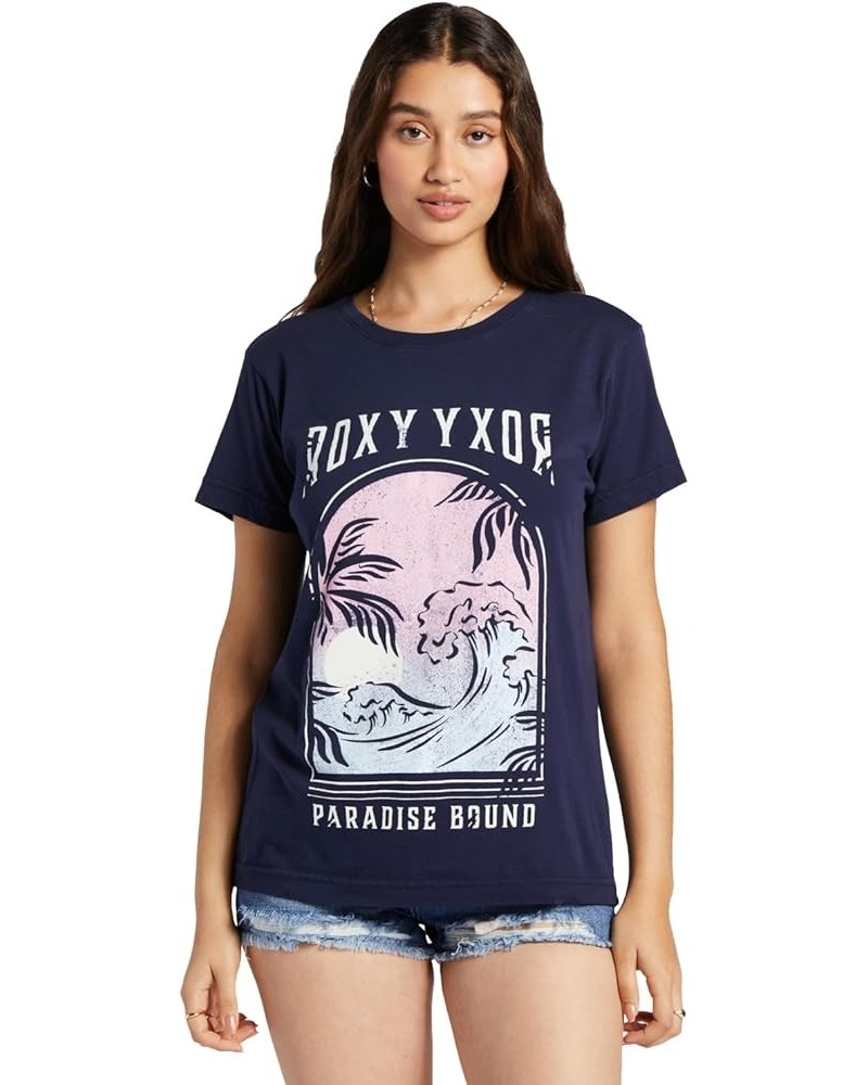 Women's Boyfriend Crew T-Shirt Mood Indigo 232 $15.05 T-Shirts