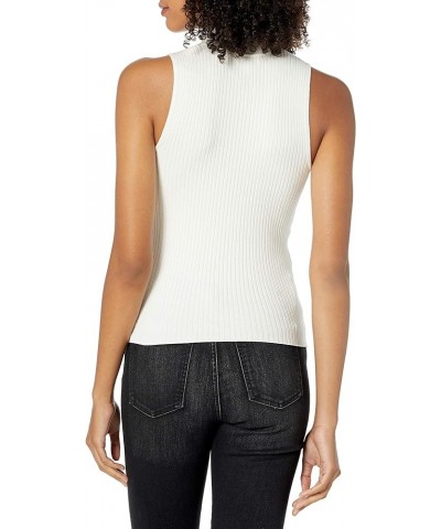 Women's Karolina Sleeveless Ribbed Mock-Neck Sweater Ivory $11.60 Sweaters