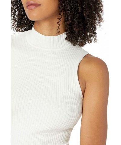 Women's Karolina Sleeveless Ribbed Mock-Neck Sweater Ivory $11.60 Sweaters