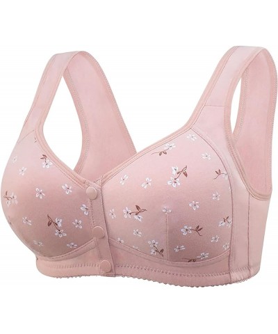 Front Snaps Daisy Bra for Seniors Everyday Bras, Bra for Older Women Front Button Workout Gym Yoga Bras Zx48-pink $7.35 Lingerie