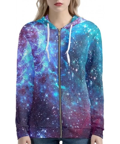 XS-5XL Zip Up Hoodie for Women Sweatshirt Pullover Galaxy Design $21.33 Hoodies & Sweatshirts