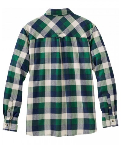 Women's Legendary Flannel Shirt Comfort Fit Wintergreen Buffalo Check $12.15 Blouses