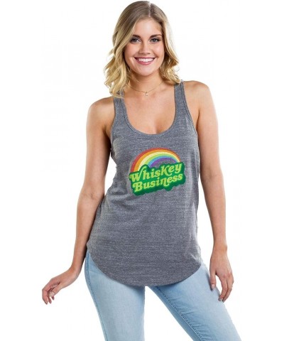 St. Patrick's Day Tank Tops for Women - Fun Holiday Tanks for St. Paddys Day Whiskey Business (Grey) $12.97 Tanks