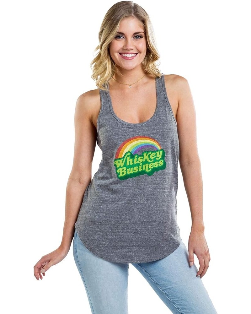 St. Patrick's Day Tank Tops for Women - Fun Holiday Tanks for St. Paddys Day Whiskey Business (Grey) $12.97 Tanks