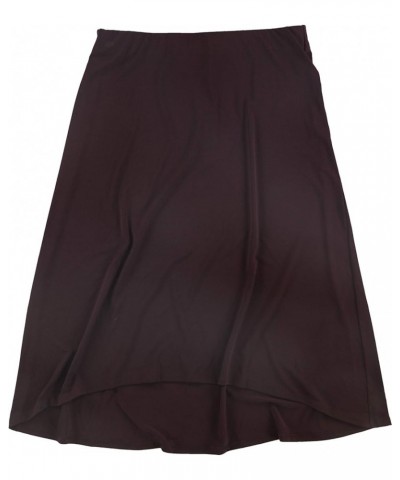 Womens Solid Pull-On High-Low Skirt Wine $16.95 Skirts