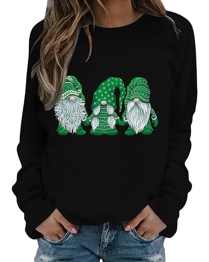 Christmas Shirt for Women Womens Hippie Sweaters Women Hoodie Oversized Sibling Christmas Outfits 4-black $9.30 Tops