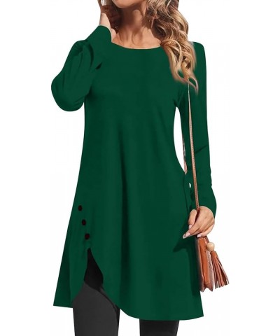 Tunic Tops for Women Loose Fit Irregular Hem Trendy Tunic Tops Crewneck Oversized Blouses Loose Shirts Tops A-green $10.50 Tops