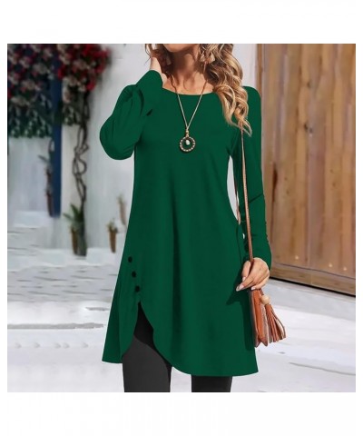 Tunic Tops for Women Loose Fit Irregular Hem Trendy Tunic Tops Crewneck Oversized Blouses Loose Shirts Tops A-green $10.50 Tops