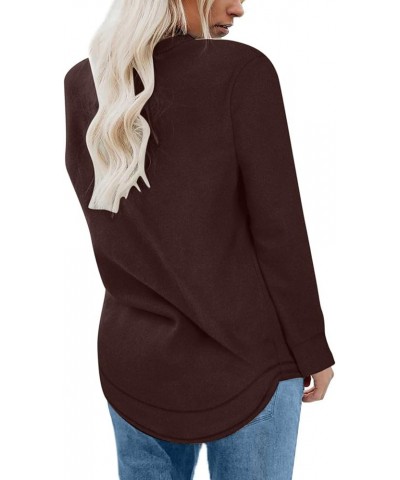 Sweatshirt for Women Fleece Crewneck Sweatshirts Casual Long Sleeve Tunic Tops for Leggings Trendy 2024 A06-wine $5.69 T-Shirts