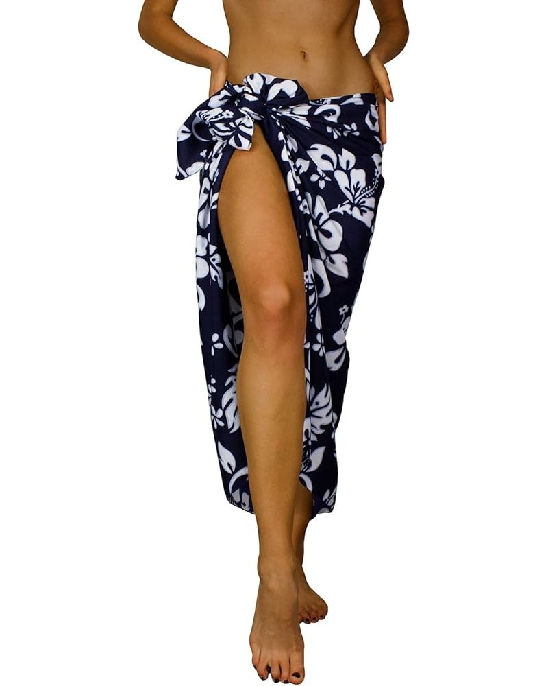 Hawaiian Sarong Pareo Beach Wrap for Women Funky Casual Bikini Cover Up Very Loud Swimsuit Hibiscus Flowers Print Cover-up Hi...