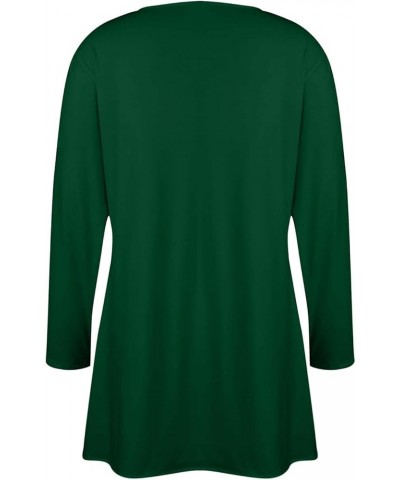 Tunic Tops for Women Loose Fit Irregular Hem Trendy Tunic Tops Crewneck Oversized Blouses Loose Shirts Tops A-green $10.50 Tops