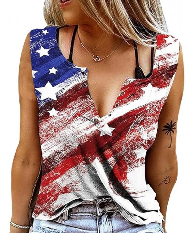 4th of July Tank Tops for Women American Flag Sleeveless Shirt Summer Patriotic Shirts Tees Flag02 $8.50 Tanks