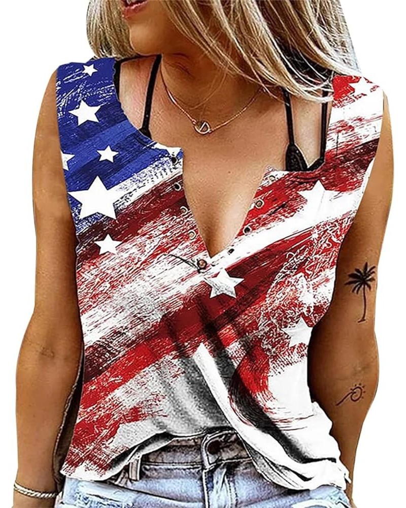 4th of July Tank Tops for Women American Flag Sleeveless Shirt Summer Patriotic Shirts Tees Flag02 $8.50 Tanks