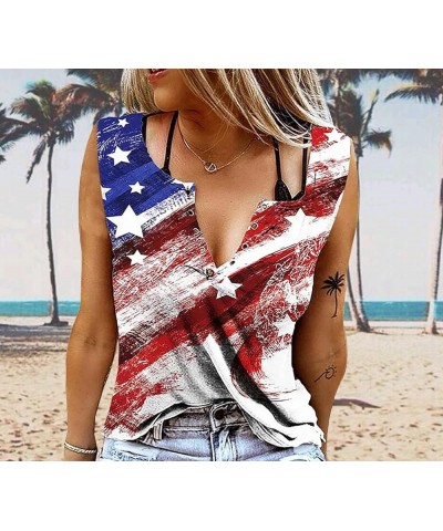 4th of July Tank Tops for Women American Flag Sleeveless Shirt Summer Patriotic Shirts Tees Flag02 $8.50 Tanks