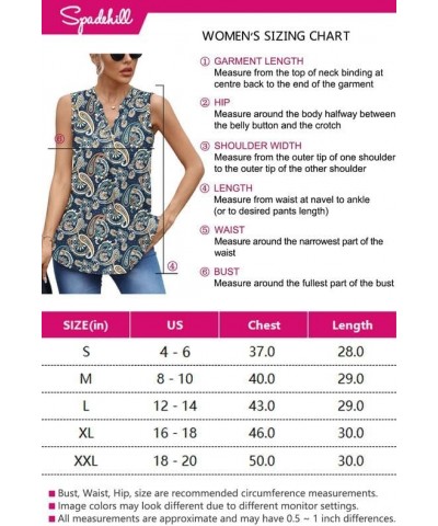 Womens Summer Chiffon V-Neck Tank Tops Paisley Floral $13.19 Tanks