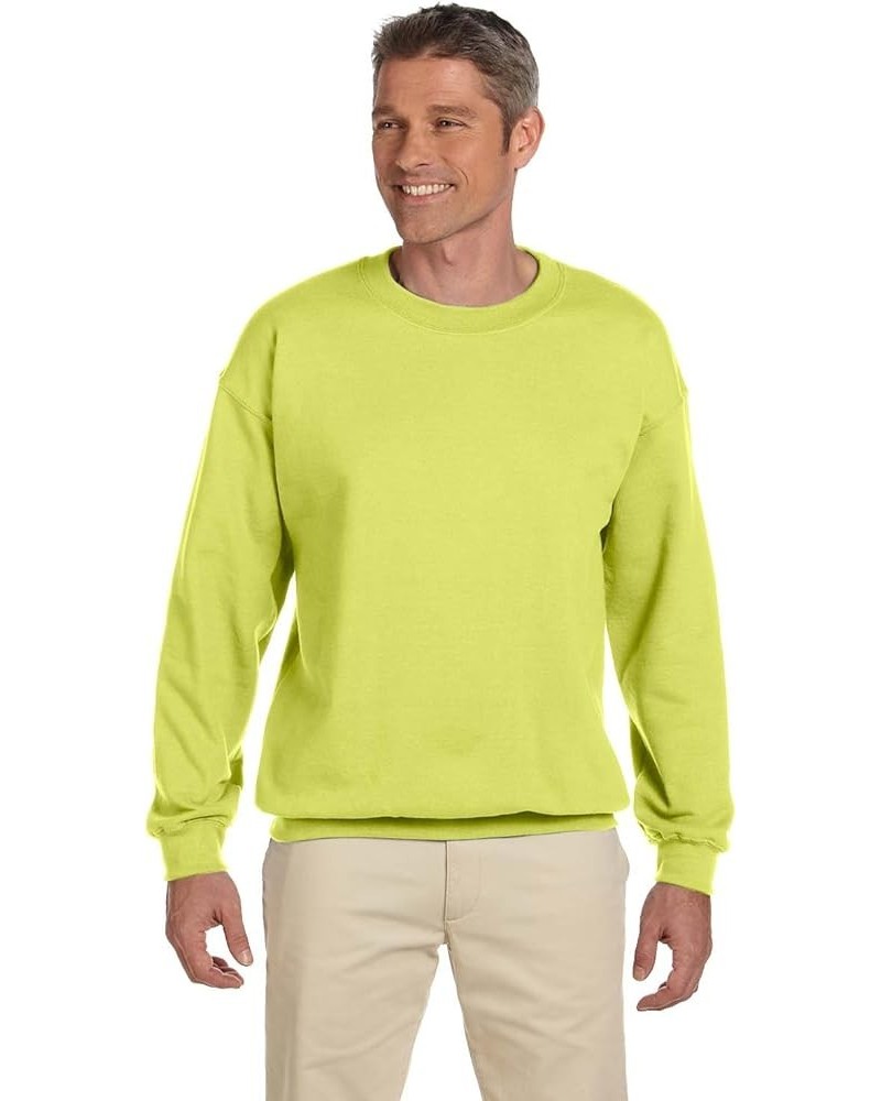 4662 Adult 9.5 oz. Super Sweats® NuBlend® Fleece Crew Safety Green $14.26 Sweatshirts