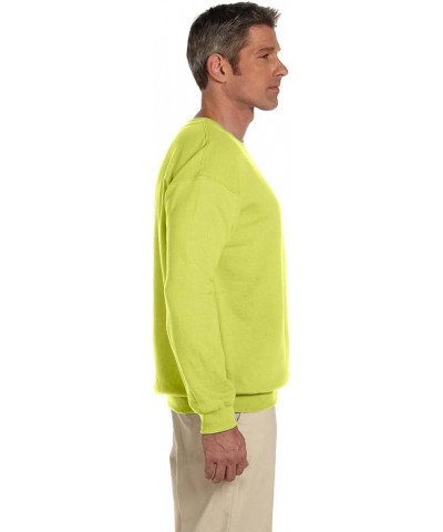 4662 Adult 9.5 oz. Super Sweats® NuBlend® Fleece Crew Safety Green $14.26 Sweatshirts