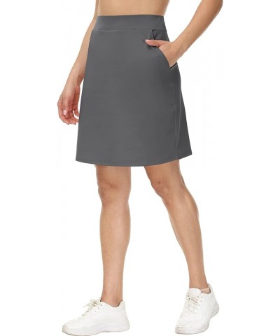 Modest Knee Length Swim Summer Casual Skorts Skirts for Women Fashion Athletic Tennis Golf 20" Skirt Pocket Pockets-grey $25....