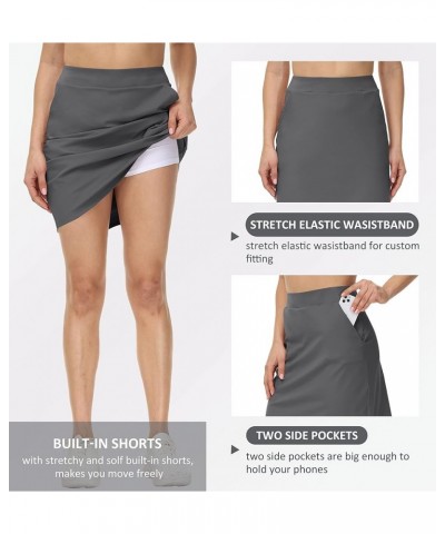 Modest Knee Length Swim Summer Casual Skorts Skirts for Women Fashion Athletic Tennis Golf 20" Skirt Pocket Pockets-grey $25....