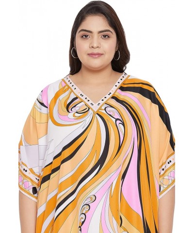 Gypsie Blu Women Caftan Tunic Top African Dashiki Kimono Dress Summer Sundress Tunic Plus Size Mini Dress Yellow Caftan Cover...