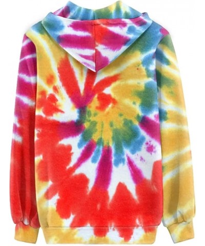 Women's Novelty Print Zip Up Hoodies Long Sleeve Hooded Sweatshirt Jacket with Pocket Colorful Tie Dye $19.11 Hoodies & Sweat...