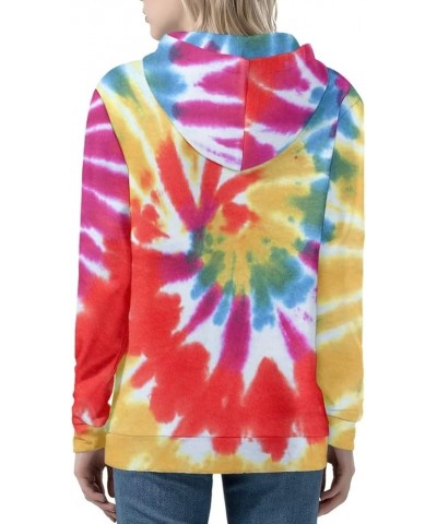 Women's Novelty Print Zip Up Hoodies Long Sleeve Hooded Sweatshirt Jacket with Pocket Colorful Tie Dye $19.11 Hoodies & Sweat...