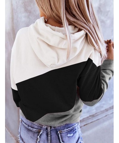 Women's Long sleeves Color Block Hoodie Tops Cute Casual Drawstring Loose Lightweight Tunic Pullover Black $16.11 Hoodies & S...