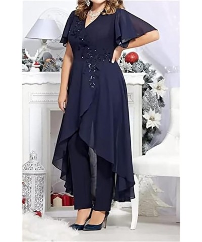 Chiffon 2 Pieces Mother of The Bride Pant Suits for Wedding Lace Mother of The Bride Dresses for Wedding Fuchsia $27.36 Suits