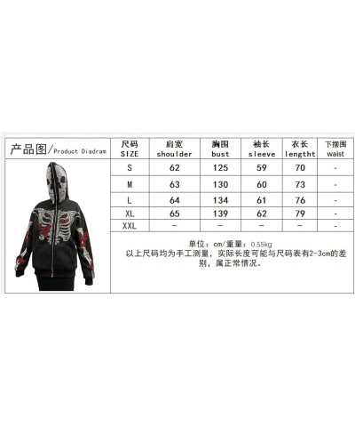 Women Y2k Rhinestone Hoodie Skull Skeleton Oversized Jacket Graphic Zip Up Hooded Sweatshirt Punk Grunge Pullover B-black and...