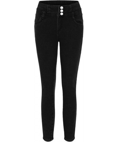 Women's Fleece Lined Jeans Thermal Flannel Lined Jeans Winter Warm Thicken Skinny Stretch Denim Pants Jeans A4-black $18.18 J...