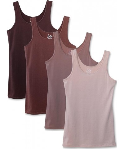 Women's 4-Pack Scoop Neck Tank Top Base Layer Tonal $21.92 Tanks