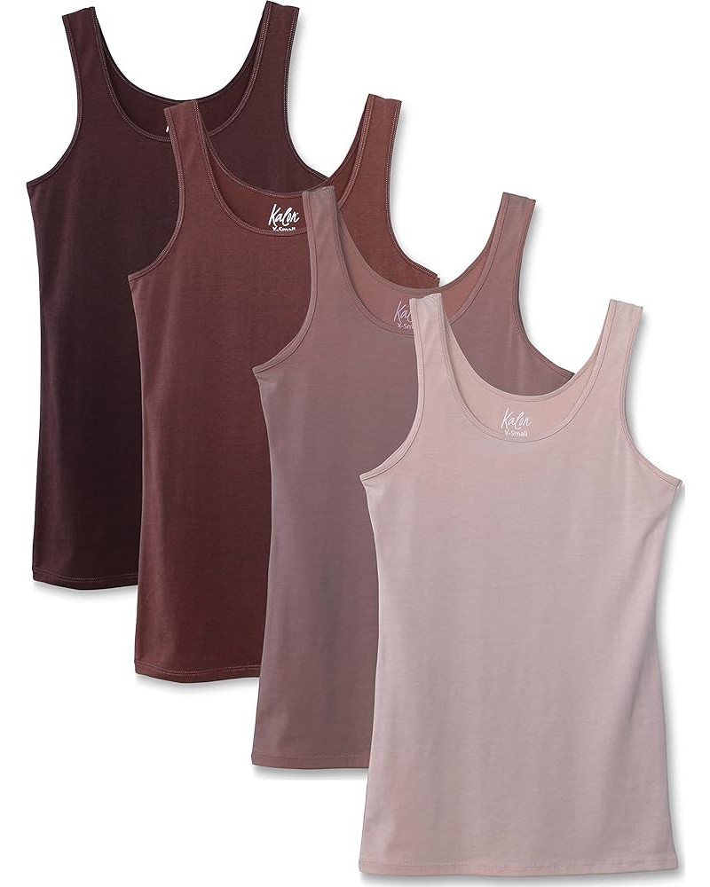 Women's 4-Pack Scoop Neck Tank Top Base Layer Tonal $21.92 Tanks