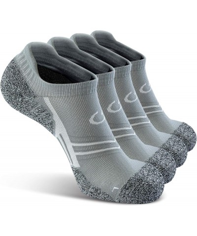 No Show Sports Compression Socks for Men Women with Cushion (4/8 Pairs) Gray (4 Pairs) $16.94 Socks