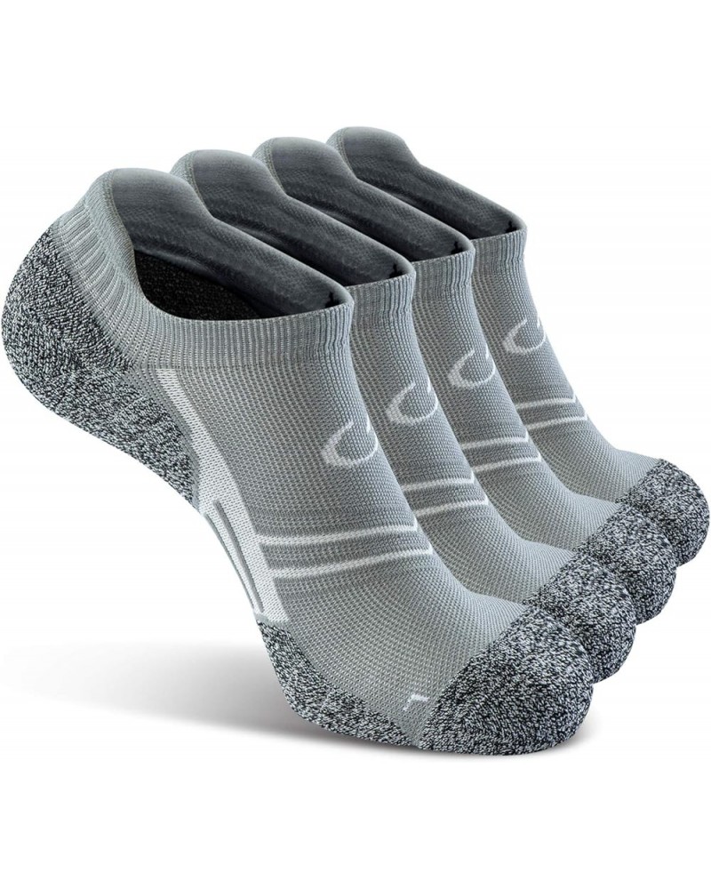 No Show Sports Compression Socks for Men Women with Cushion (4/8 Pairs) Gray (4 Pairs) $16.94 Socks