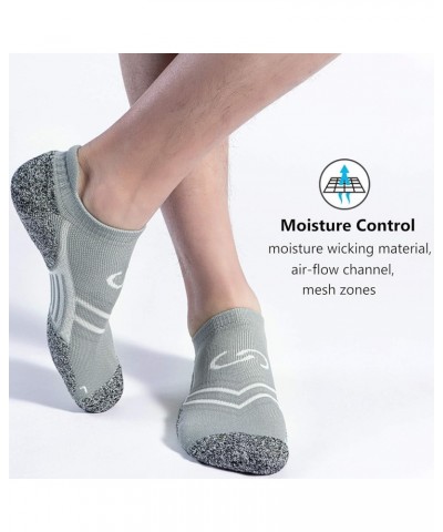 No Show Sports Compression Socks for Men Women with Cushion (4/8 Pairs) Gray (4 Pairs) $16.94 Socks