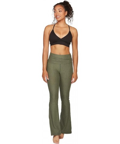 Active Women's Rosemary Flared Legging with Pockets Dark Olive $20.00 Activewear