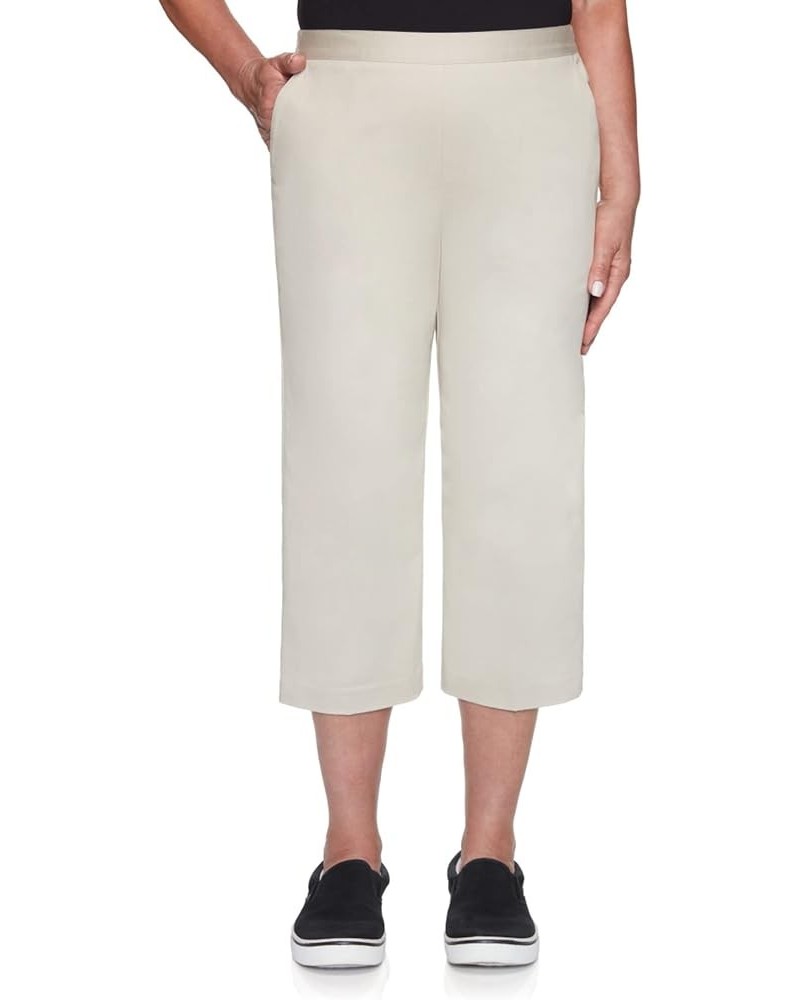 Women's Twill Classic Fit Capri Tan $13.67 Pants