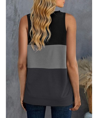 SHEWIN Womens Summer Crewneck Tank Top Casual Loose Sleeveless Tops Shirts E Black $12.53 Tanks